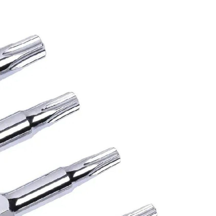 Jogo De Bits Torx 5 Peças 1/4'' 76mm Aço S2 Pontas Magnetizadas Collins - imagem 5