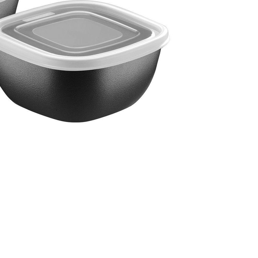Jogo De Potes Mixcolor Armazenar Alimentos Polipropileno Proteção Antimicrobiana Cozinha Preto - imagem 5