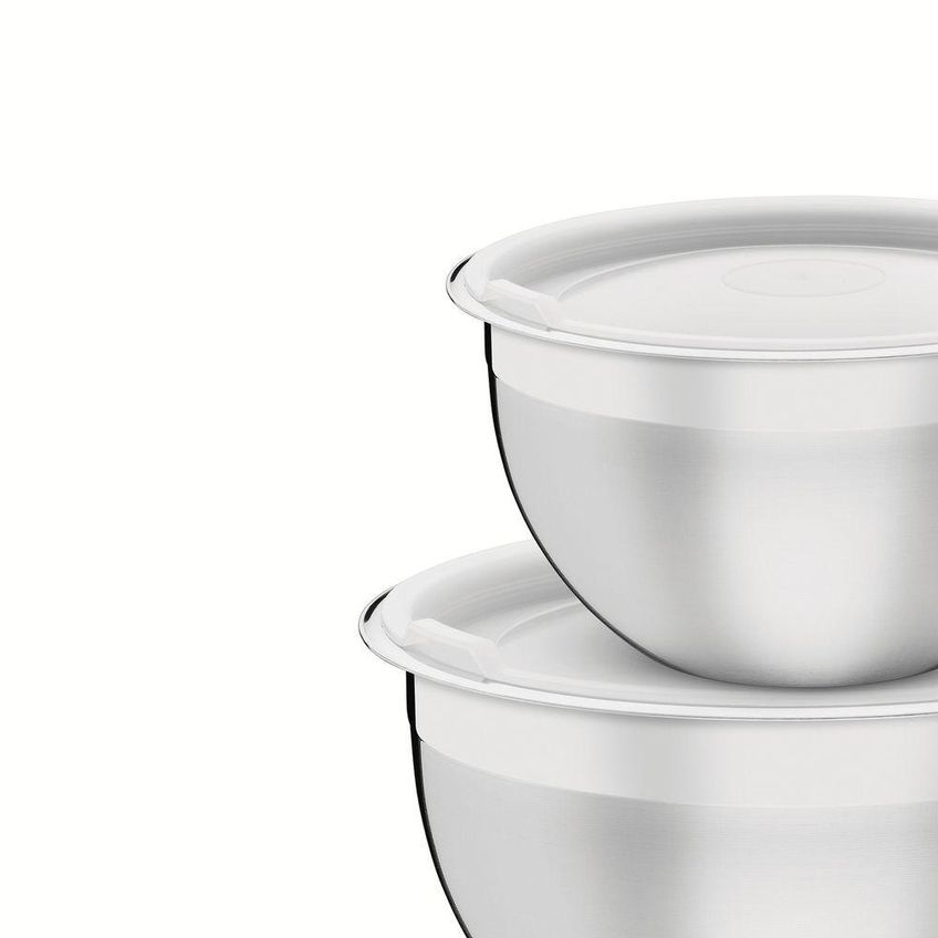 Jogo De Potes Cucina Armazenamento De Alimentos Aço Inox Tampa Plástica Vedação Hermética Tramontina - imagem 4