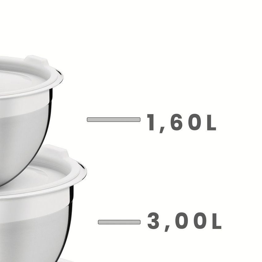 Jogo De Potes Cucina Armazenamento De Alimentos Aço Inox Tampa Plástica Vedação Hermética Tramontina - imagem 5