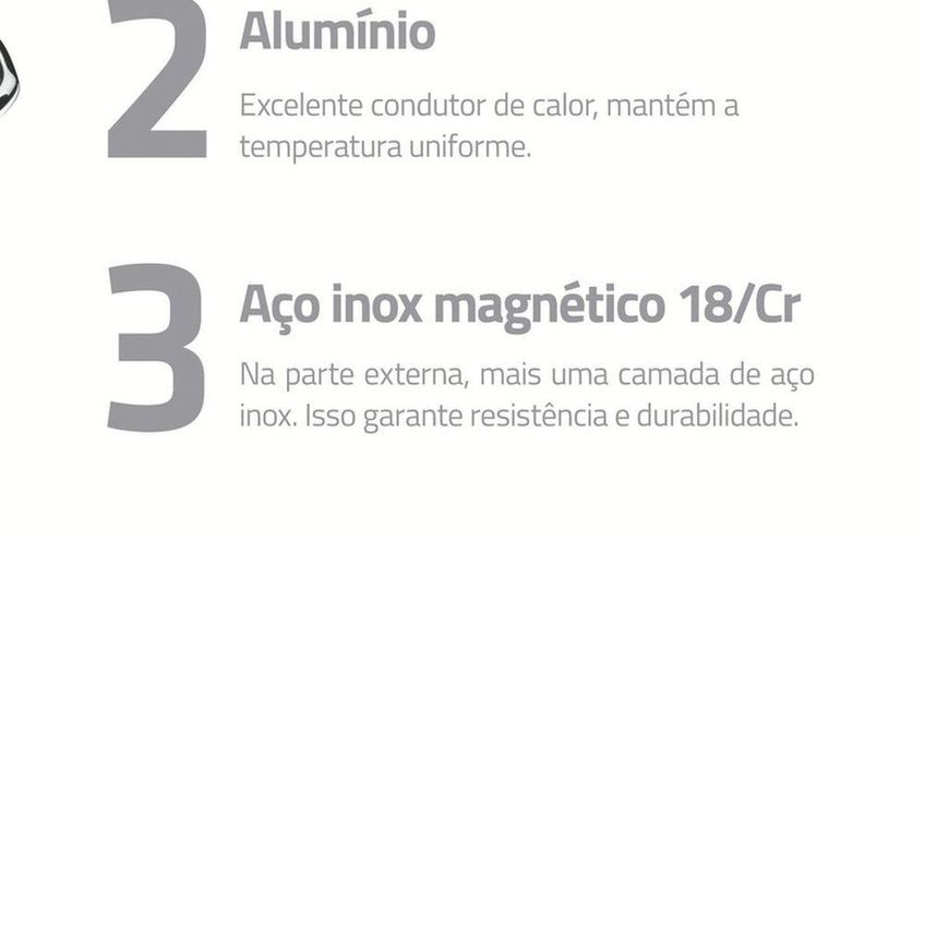 Caçarola Rasa Professional Aço Inox Fundo Triplo 40cm 23l Tramontina - imagem 3