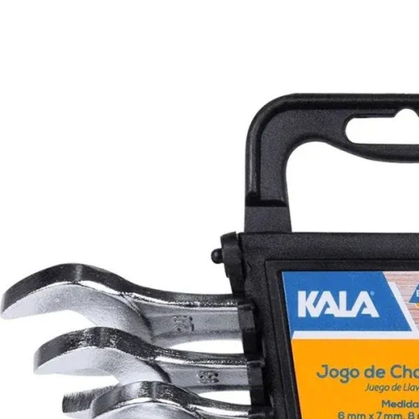 Jogo De Chave Fixa 8 Peças 6 A 22mm Aço Cromado Kala Aplicações Domésticas E Profissionais - imagem 5