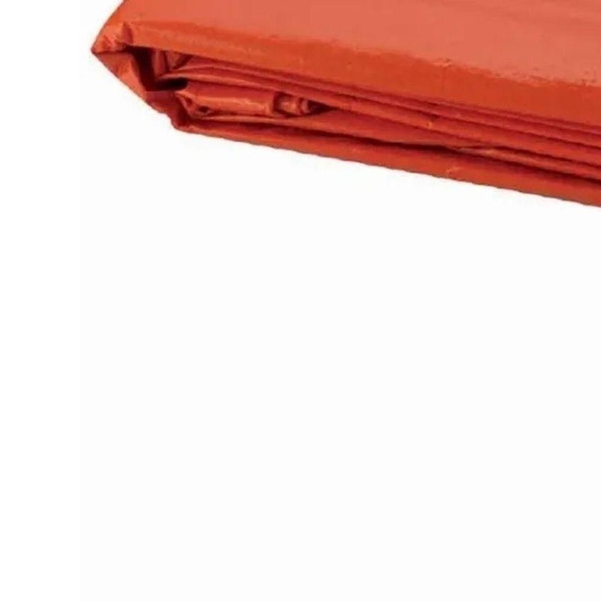Lona Encerado Lona Encerado 4m X 4m 100 Micras Proteção Impermeável Laranja Kala - imagem 4
