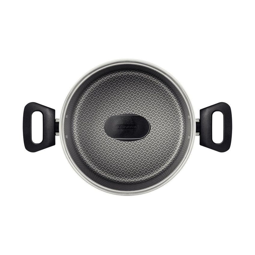 Caçarola Loreto Alumínio Antiaderente Starflon Max 22cm 3,7l Com Tampa De Vidro Tramontina - imagem 3