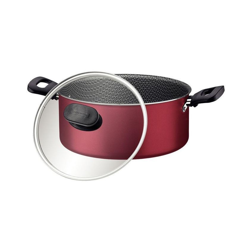 Caçarola Loreto Alumínio Antiaderente Starflon Max 22cm 3,7l Com Tampa De Vidro Tramontina - imagem 4