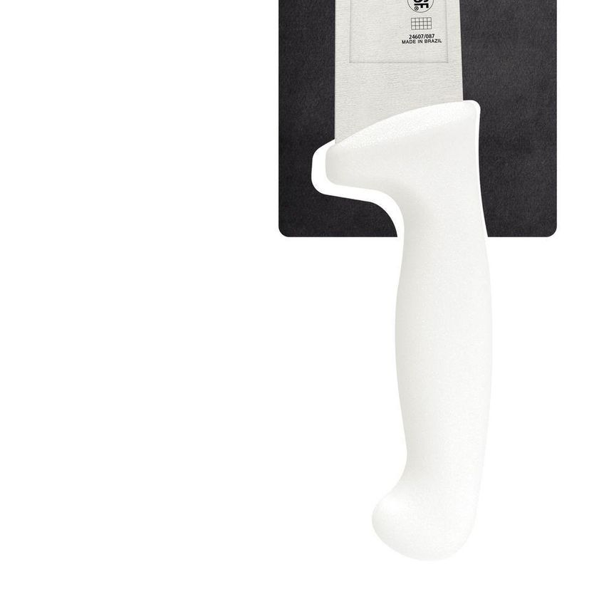 Faca Para Carne Profissional Master Lâmina Aço Inox Cabo Polipropileno Antimicrobiano Branco - imagem 3