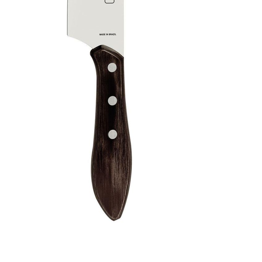 Faca Para Carne Polywood Corte Preciso Aço Inox Madeira Tratada Churrasco Castanho Tramontina - imagem 4