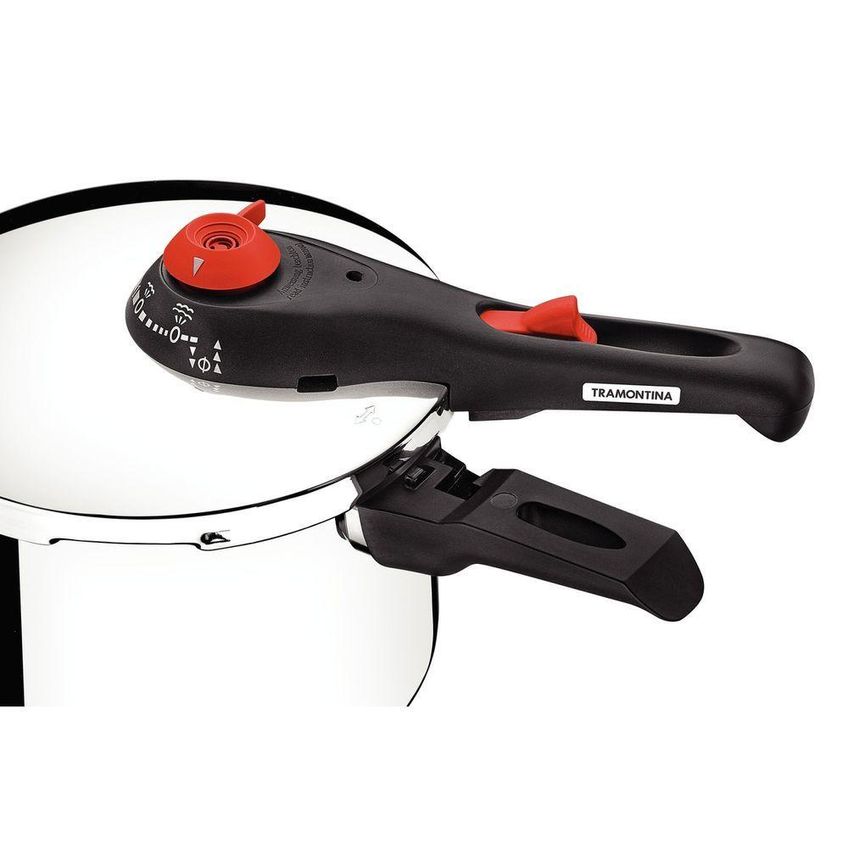 Panela De Pressão Solar Aço Inox Fundo Triplo 6l Com 5 Dispositivos De Segurança Tramontina - imagem 3