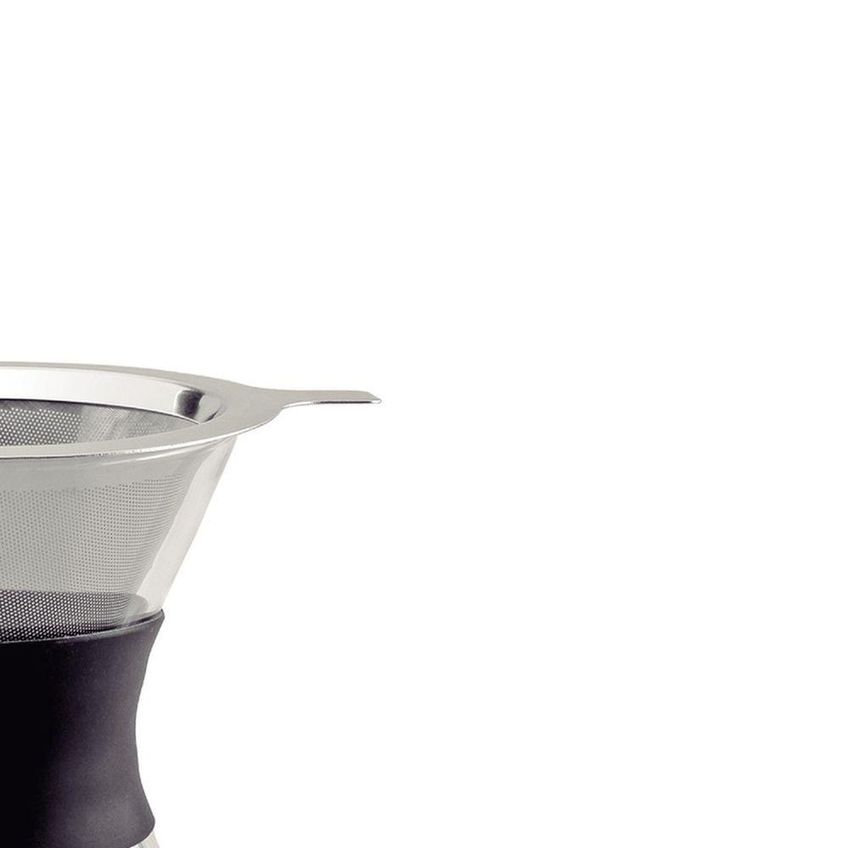 Cafeteira Com Coador Inox Preparo De Café Filtrado Vidro Borosilicato Filtro Reutilizável 0,40l - imagem 4