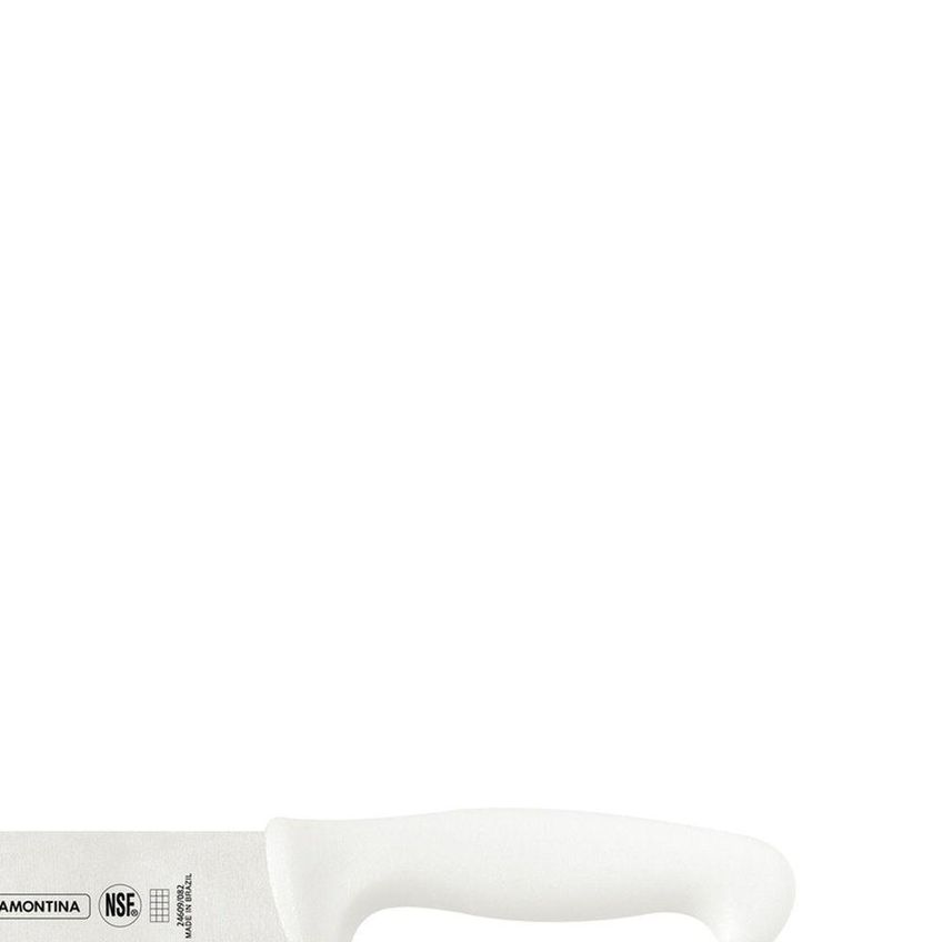 Faca Para Carne Profissional Master Aço Inox Cabo Polipropileno Antimicrobiano Branco Tramontina - imagem 3