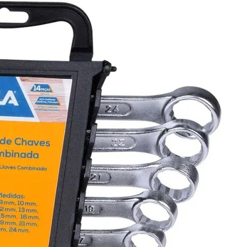 Jogo De Chave Combinada 8 A 24mm 14 Peças Aço Forjado Kala - imagem 3