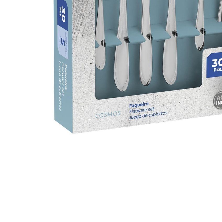 Faqueiro Cosmos 30 Peças Aço Inox Brilho E Fosco Tramontina - imagem 3