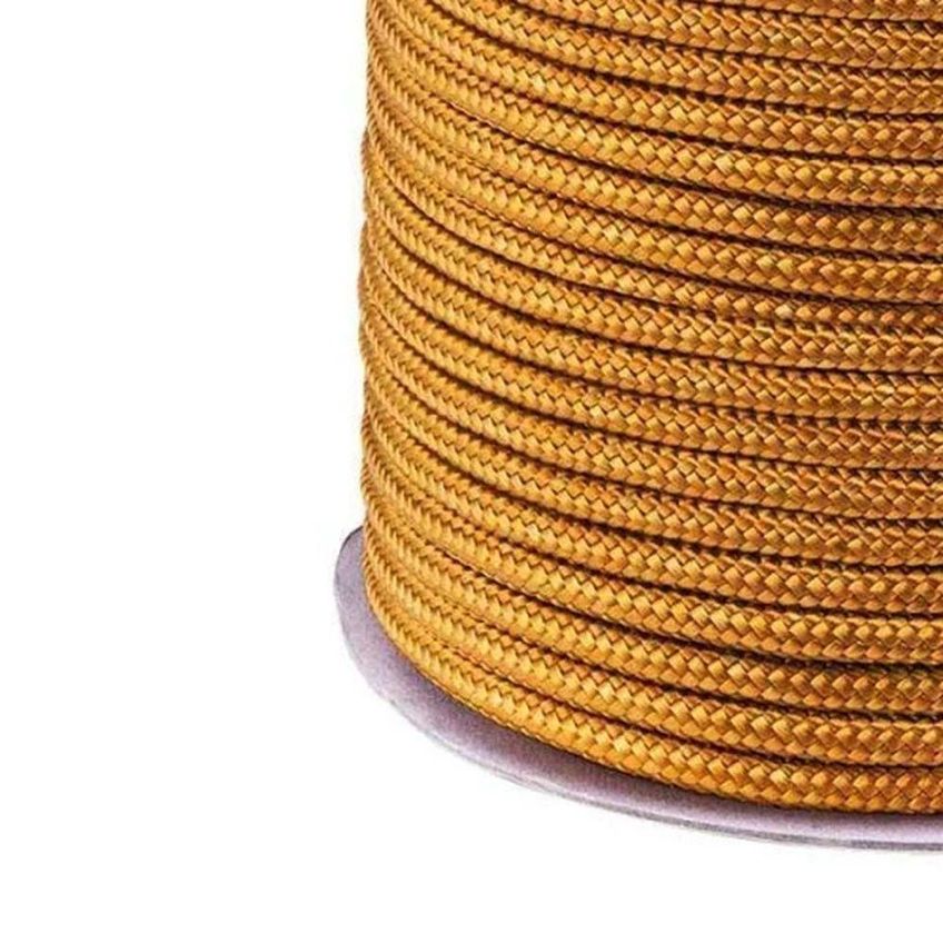 Corda Pet Trançada 4mm 220 Kgf Ouro Dourado Tipo Seda Multifilamento Collins - imagem 3