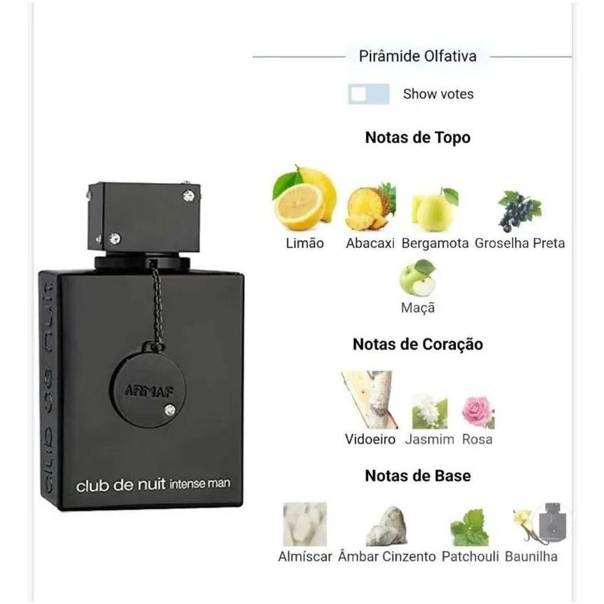Perfume Club De Nuit Intense Man Extrait De Parfum Masculino Amadeirado 70ml - imagem 5