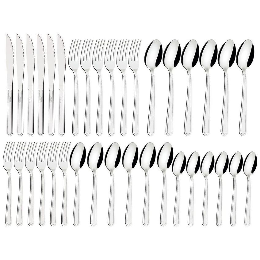 Faqueiro Buzios 36 Pecas Aco Inox Para Mesa De Jantar Tramontina - imagem 3