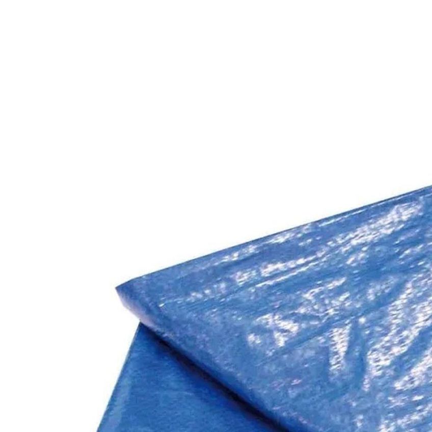 Lona Encerado Polietileno 200 Micras 2m X 2m Protecao Intemperies Azul Worker - imagem 3