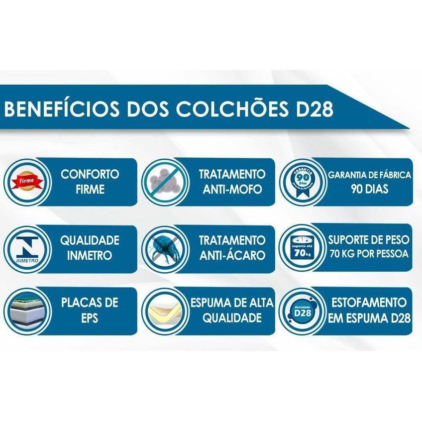 Cama Box Com Baú Solteiro Prodormir Advanced Tech1000 Ortopillow Ortopédico Preto Cinza Probel - imagem 3