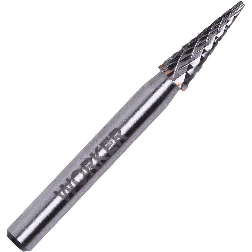 Lima Rotativa Cônica 6mm 990027 Desbaste E Acabamento Em Metais Carbureto De Tungstênio Worker - imagem 4