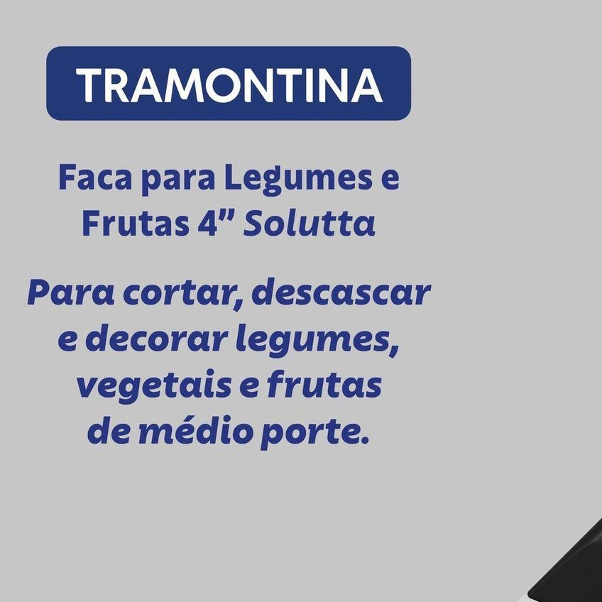 Faca Para Legumes E Frutas Solutta Aço Inox Cabo Policarbonato Fibra De Vidro Tramontina - imagem 4