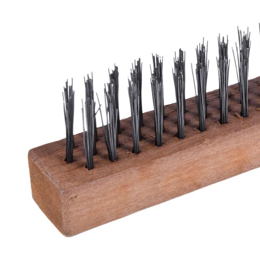 Escova De Limpeza Manual Pesada Aço Carbono 3 Fileiras Worker - imagem 3