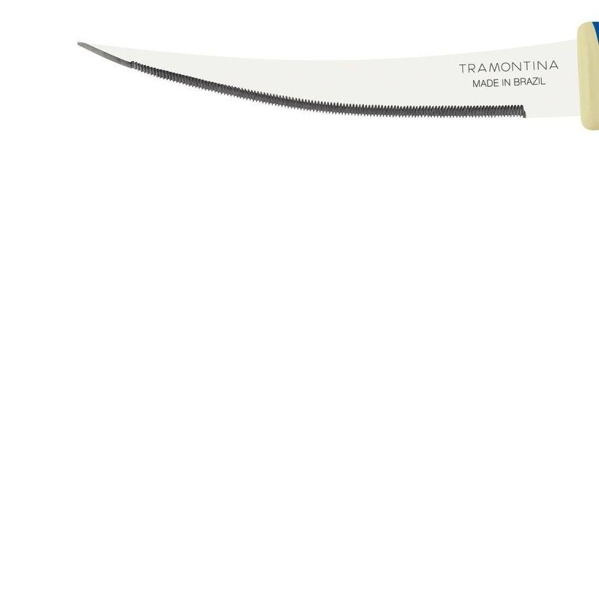 Conjunto De Facas Para Tomate Felice Aço Inox Microsserrilhado Cozinha Azul Tramontina 02 Peças - imagem 4