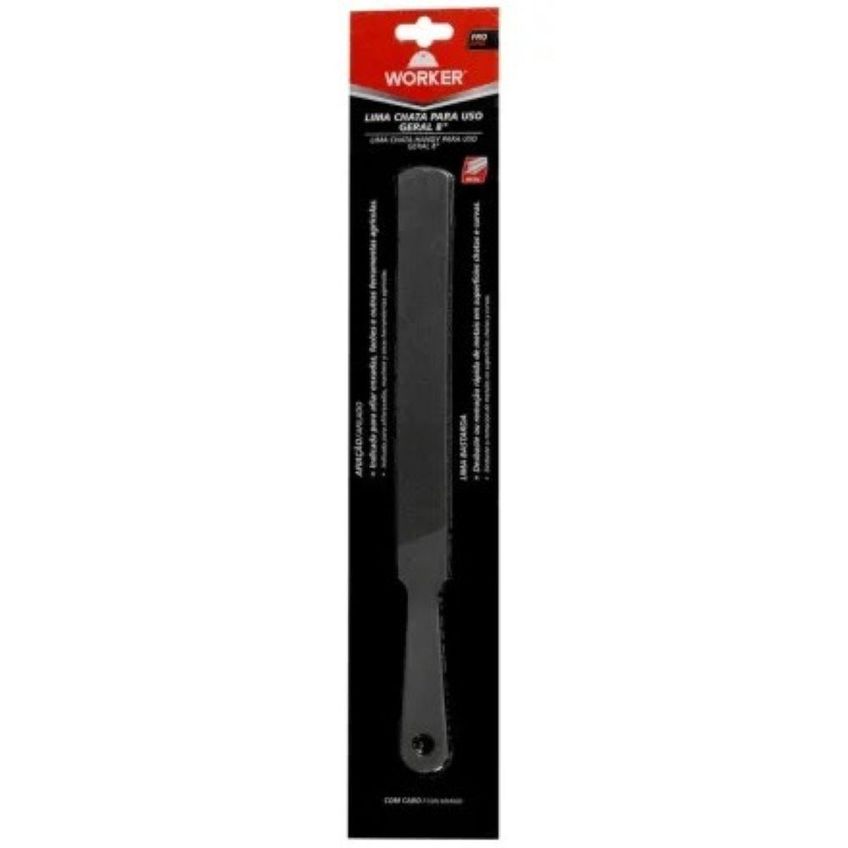 Lima Chata Manual Com Cabo 277079 Desbaste E Afiacao Aco Carbono Temperado Worker - imagem 4