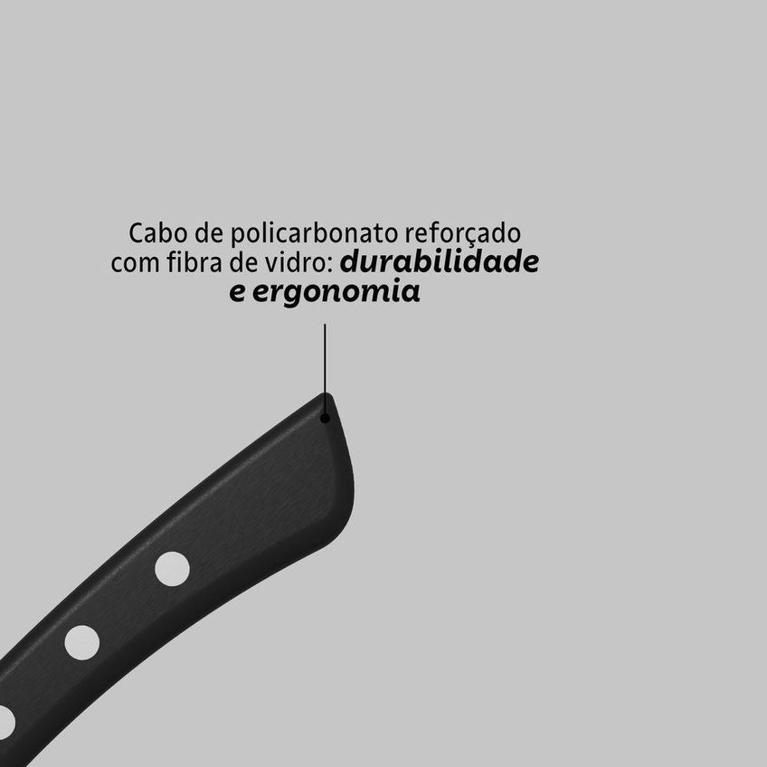 Faca Para Tornear Solutta Para Esculpir Frutas E Legumes Aco Inox Cabo Policarbonato Tramontina - imagem 4