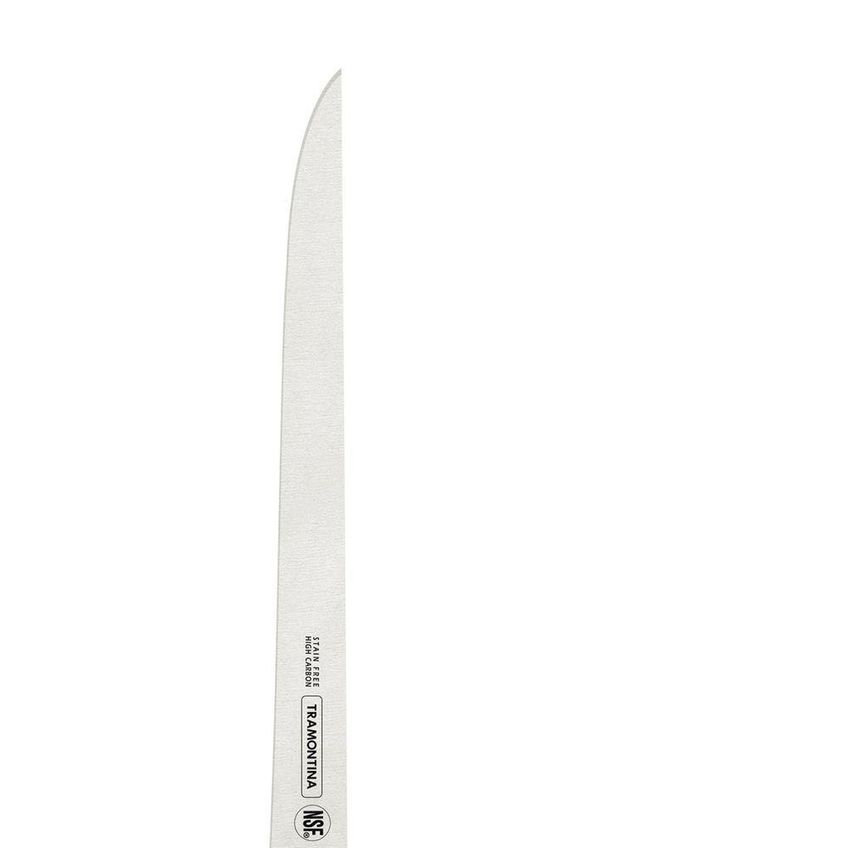 Faca Para Desossar Profissional Master Aço Inox Cabo Polipropileno Antimicrobiano Branco Tramontina - imagem 3