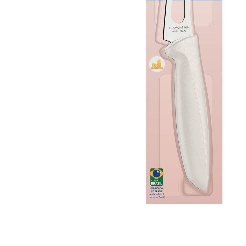 Faca Para Queijo Plenus Corte Aço Inox Cabo Polipropileno Off White Tramontina - imagem 3