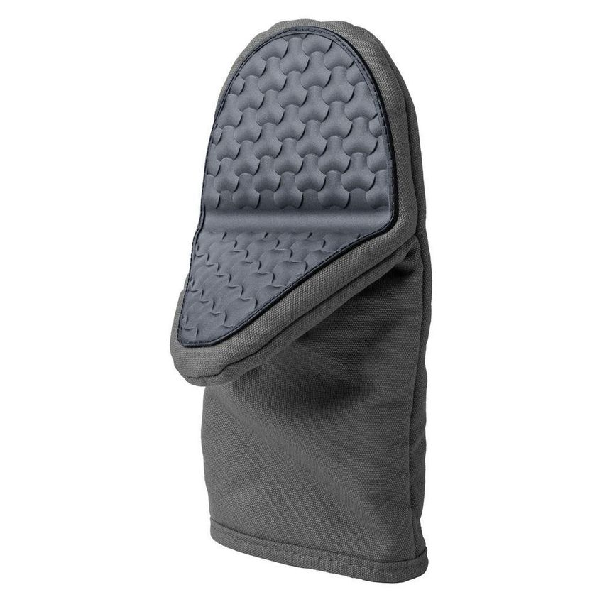 Luva Térmica De Cozinha Utilita Proteção Contra Calor Poliéster Silicone Antiderrapante Cinza - imagem 3
