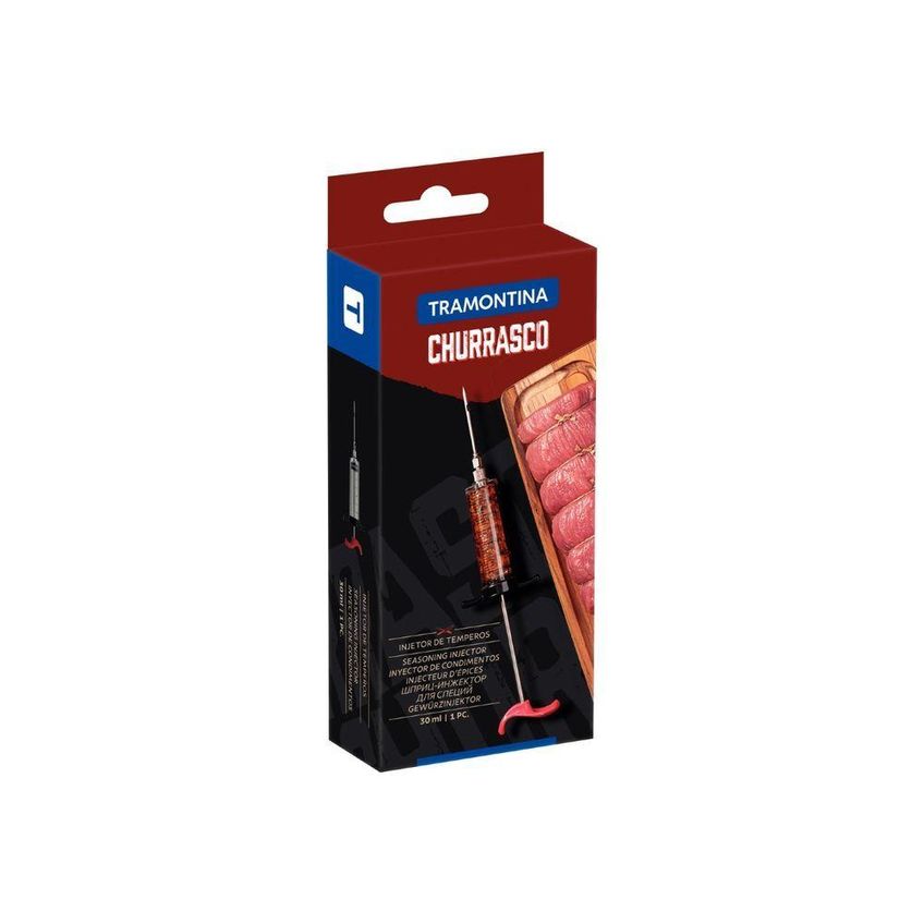 Injetor De Temperos 30ml Para Carnes Aço Inox Corpo Em Polipropileno Uso Em Churrasco - imagem 4