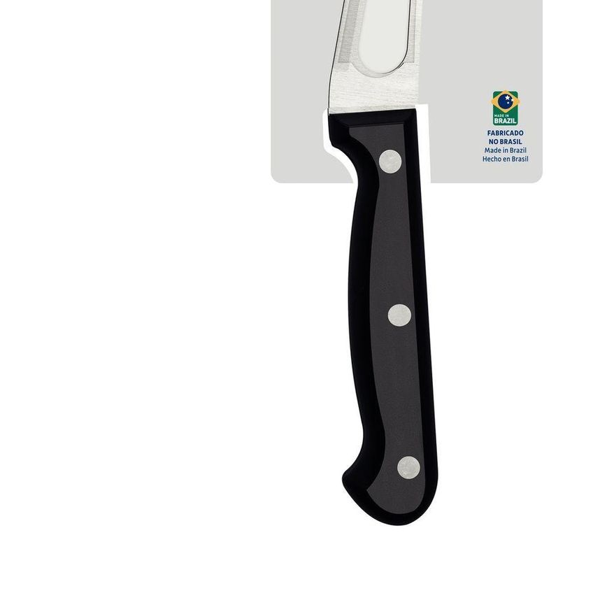 Faca Para Queijo Ultracorte Corte Preciso Aço Inox Cabo Polipropileno Proteção Antimicrobiana Preto - imagem 3