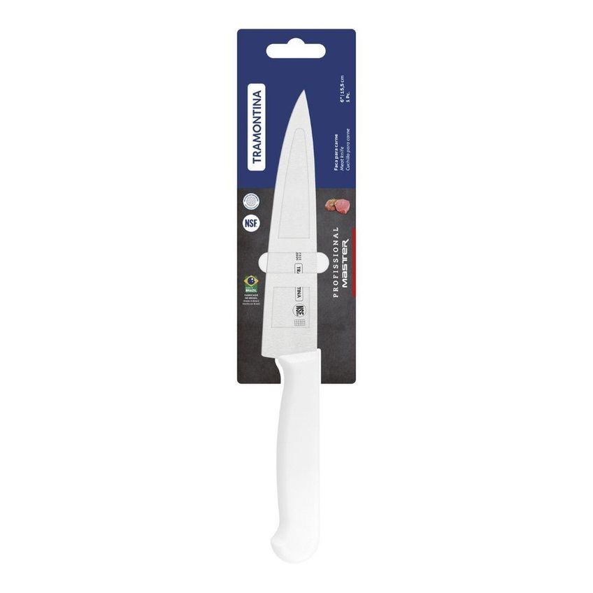 Faca Para Carne Profissional Master Corte Preciso Aço Inox Polipropileno Antimicrobiano Tramontina 6 - imagem 3