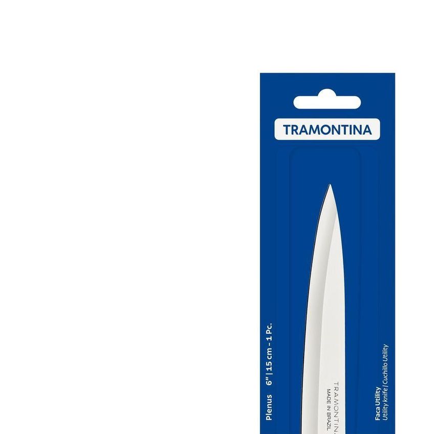 Faca Utility Plenus Corte Aço Inox Tratamento Térmico Cozinha Preto Tramontina 6 Polegadas - imagem 5