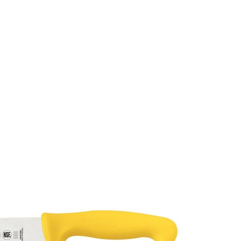 Faca Para Carne Profissional Master Corte Preciso Aço Inox Polipropileno Antimicrobiano Amarelo - imagem 4