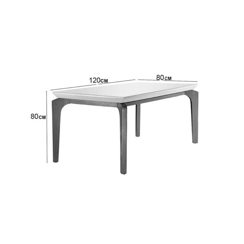Conjunto Mesa Jantar Londrina + 4 Cadeiras Dakota 4 Lugares Tampo MDF Vidro Naturale Off White - imagem 4