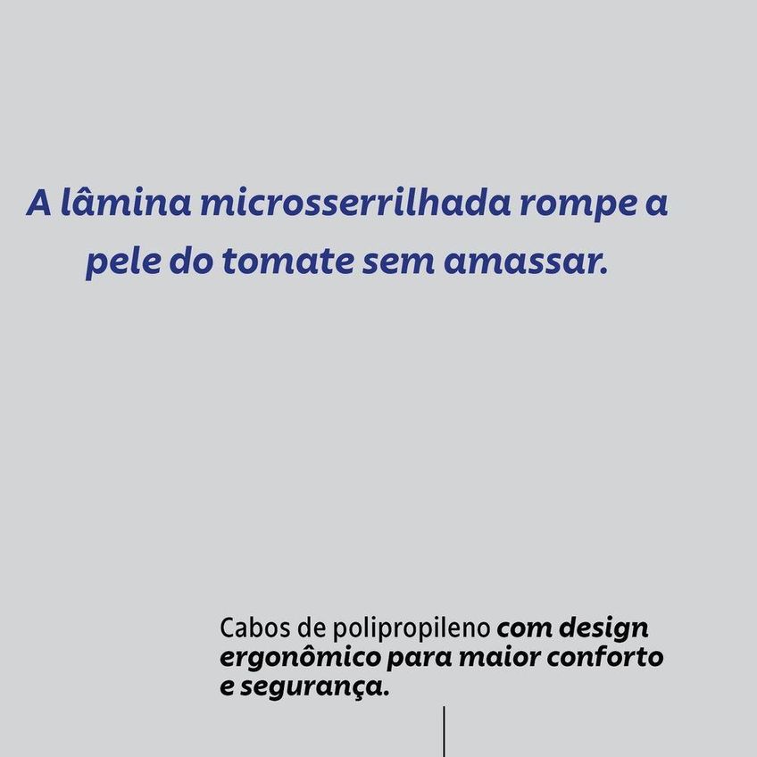 Faca Para Tomate Felice Corte Preciso Aço Inox Cabo Polipropileno Preto Tramontina - imagem 5