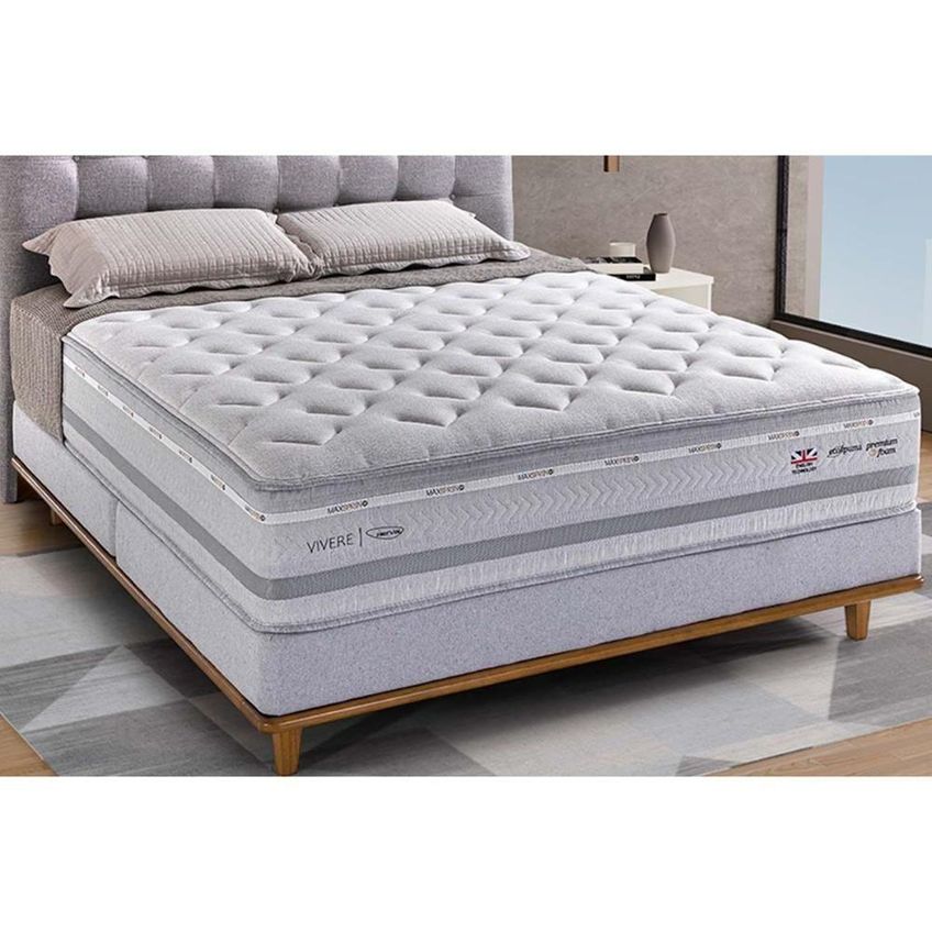 Colchão Queen Molas Maxspring Petra Malha C1662 Pillow Top 158x198x33 Branco Herval - imagem 5
