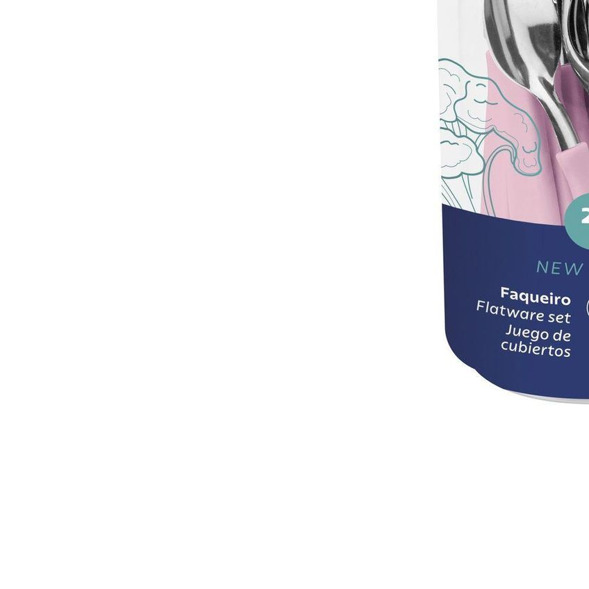 Faqueiro New Kolor 24 Peças Aço Inox Polipropileno Rosa Tramontina - imagem 3