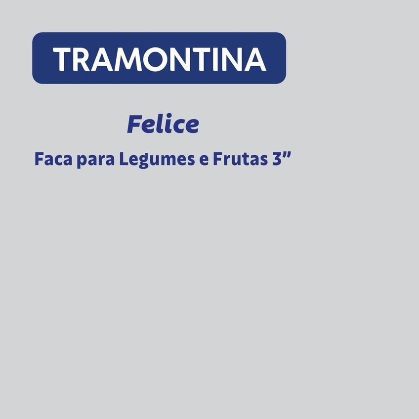 Faca Para Legumes E Frutas Felice Aço Inox Cabo Polipropileno Cozinha Azul Tramontina - imagem 3