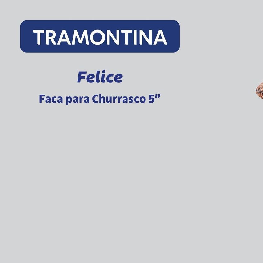 Faca Para Churrasco Felice 5 Corte Preciso Aço Inox Cabo Polipropileno Azul Tramontina - imagem 3