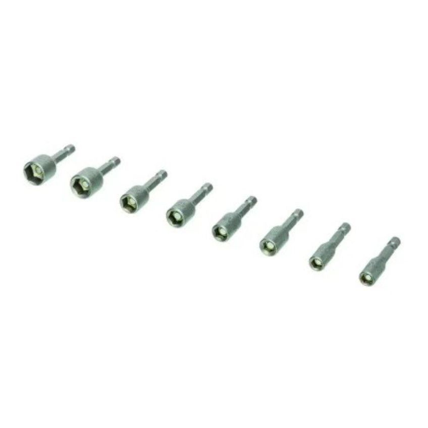 Jogo De Soquetes Magnéticos 8 Peças 48mm Encaixe 1/4 Worker - imagem 3