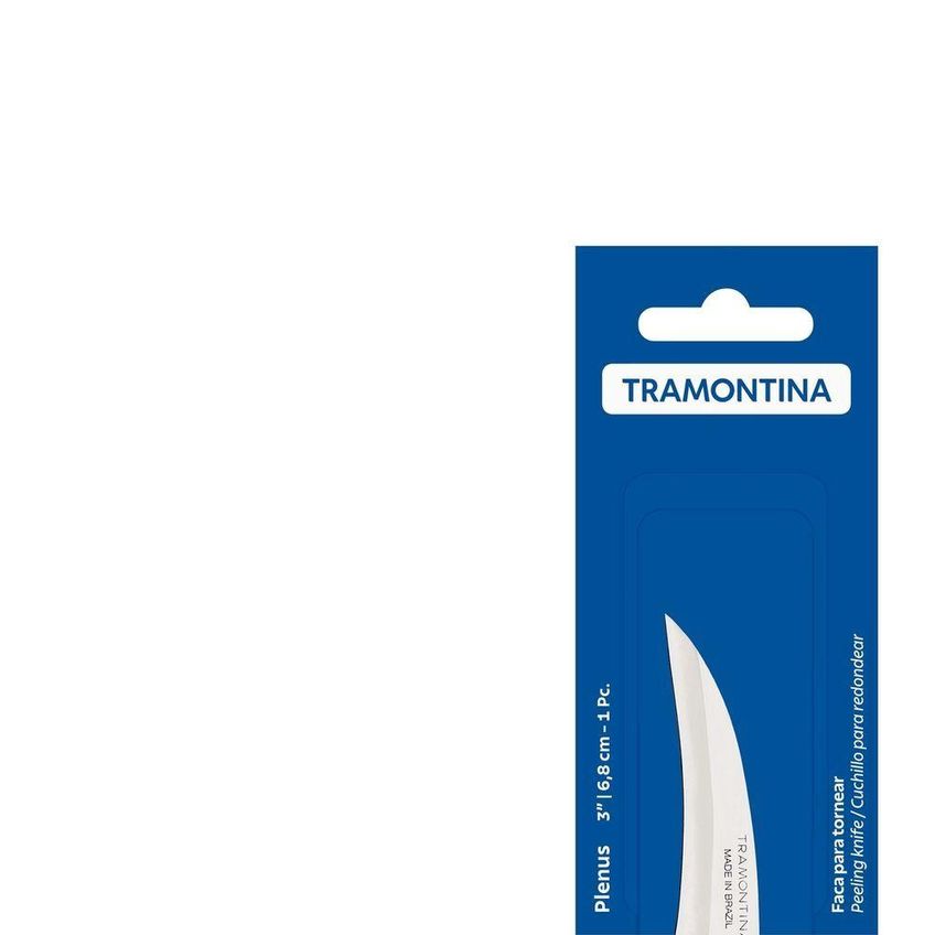 Faca Para Tornear Plenus Aço Inox Cabo Polipropileno Off White Para Frutas Verduras Legumes - imagem 4