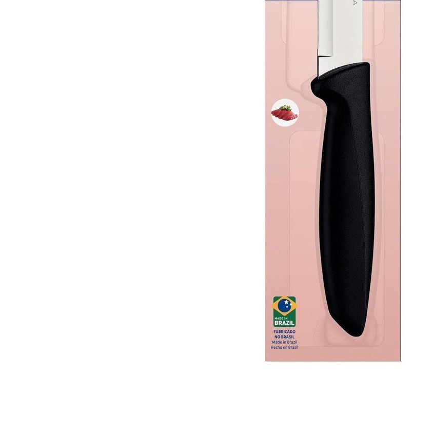 Faca Para Cozinha Plenus Corte Preciso Aço Inox Cabo Polipropileno Preto Tramontina - imagem 3