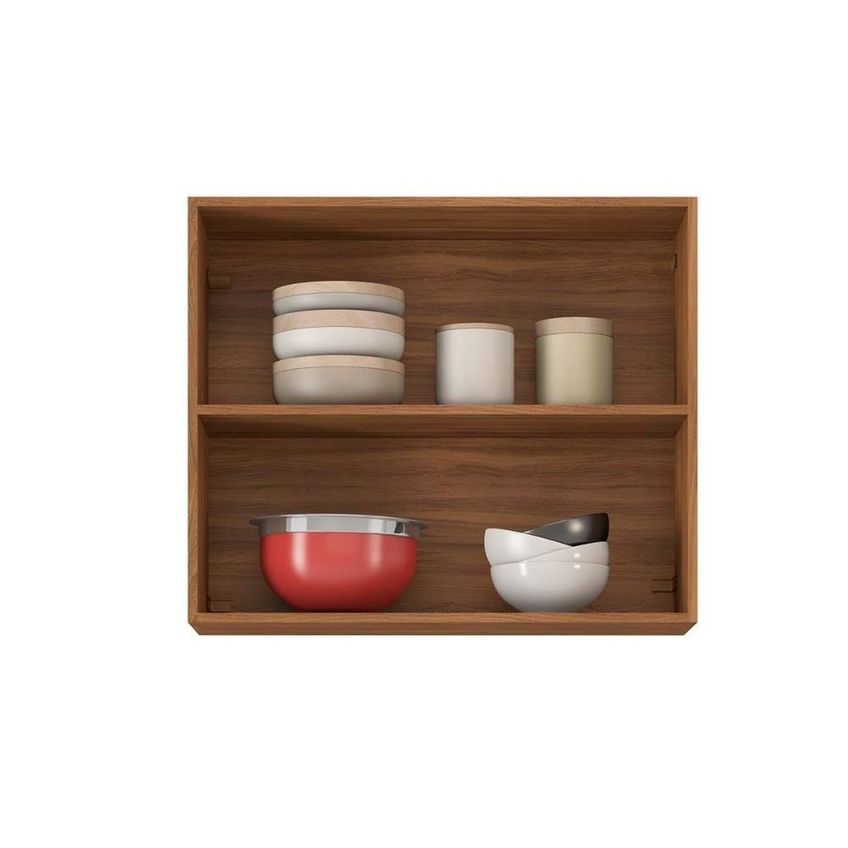 Armário Aéreo Cozinha Modulado Firenze 80cm 2 Portas Mdp Avena Grafito Demóbile - imagem 3