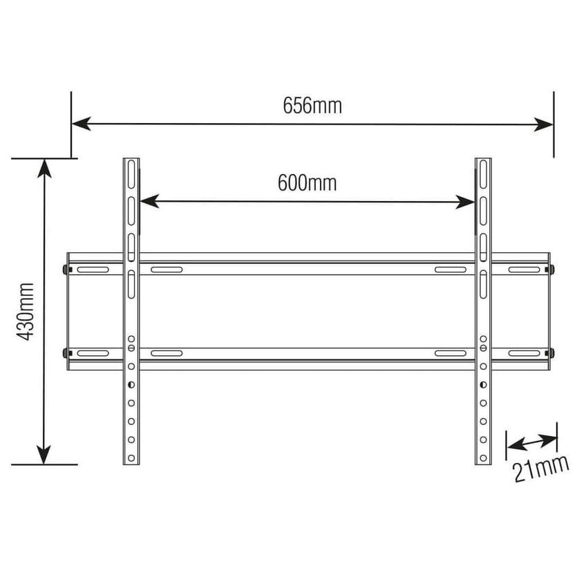 Suporte Fixo Ultra Slim Para TV Brasforma SBRP604 Até 35kg Aço Carbono Compatível LED LCD Plasma 3D - imagem 3