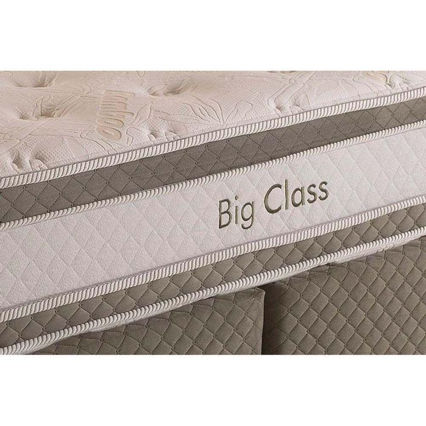 Kit Cama Box Baú Suede Cinza 138x188 Com Colchão Molas Conforclass Bigclass Pillow Top Duplo Herval - imagem 3