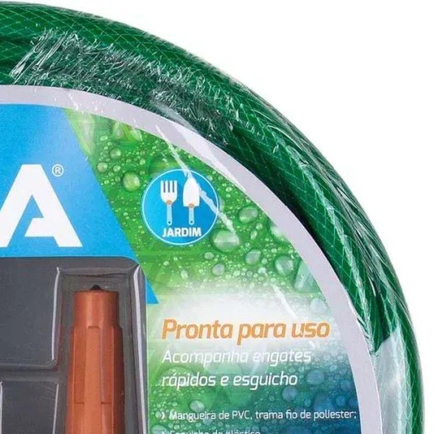 Mangueira De Jardim Kala 15 Metros 4 Camadas Verde Kit Completo - imagem 3