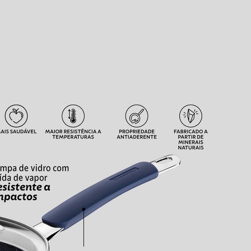 Panela Romagna Indução Aço Inox E Alumínio Revestimento Interno Cerâmico Black Stone 1,5l Tramontina - imagem 4