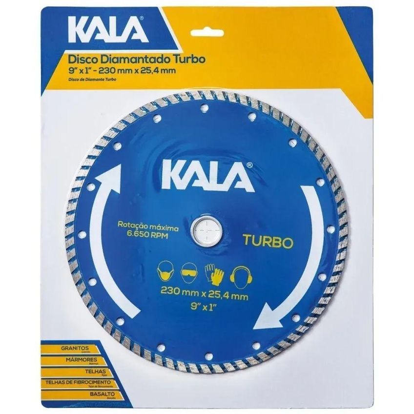 Disco Diamantado Turbo Para Corte 871834 230x25,4mm Alta Precisao Kala - imagem 4